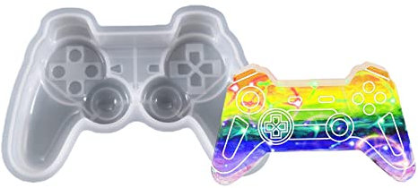 Niktule Hartsformar för spelkontroll – silikonformar i gamepad-form för gör-det-själv, chokladvax, hantverk, ornament, skrivbords-hem-speldekorationer, innovativa presenter [video game] [video game] [video game] [video game] [video game] [video game] [video game]