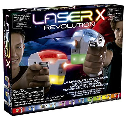 Bizak Laser X Mircro B2 Blaster (62948168), lokalisieren Sie Ihren Gegner, Laden und schießen, schießen Sie Ihre Gegner aus Einer Entfernung von bis zu 60 Metern, drinnen oder draußen, bei Nacht oder