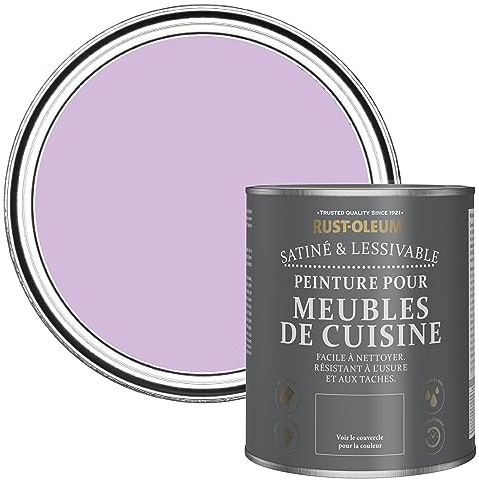 Rust-Oleum Purple Scrubbable Kitchen Cupboard Paint in Satin Finish - Violet Macaroon 750ml