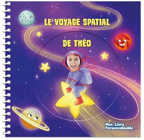 Livre personnalisé pour enfant avec prénom et photo | Voyage spatial | Cadeau original