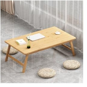JHIAADEY Bambu Laptopstativ, Vikbart sängbord, Sängbricka bambu höjdjusterbar, laptopbord for bärbar, Fällbart sängbord, Bambu sängbricka bord, Perfekt for arbete, avkoppling och fritid(Wood,70*40cm/2