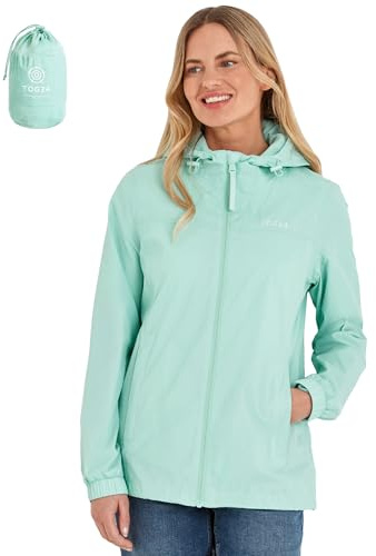 TOG24 Craven Womens Waterproof Packaway Rain Jacket with Bag, Full Length Zip and Adjustable Hood, Breathable, Windproof, Suitable for Hiking and Outdoors
