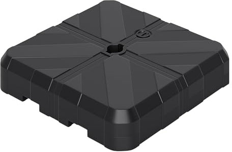GOPLUS Pied de Parasol Lourd, Dalle Parasol Déporté à Poids avec Support en Croix, Support Parasol Remplie d'eau 45KG / Sable 60KG, Base de Parasol Carrée pour Parasol 38/48mm