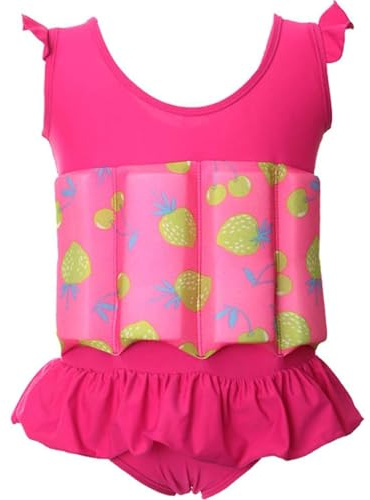 Uanqfegy Traje de baño Floatie para niños pequeños con flotadores de Seguridad extraíbles, Traje de baño elástico Suave de una Pieza para Entrenamiento en la Piscina, 2XL