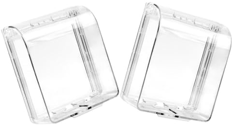 Lurrose Protezione per Presa Elettrica a Muro 86 Tipo, Copripresa Adesivo Trasparente Resistente All’Acqua, Set 2 Pezzi, Montaggio senza Forature, per Bagno e Spazi Umidi