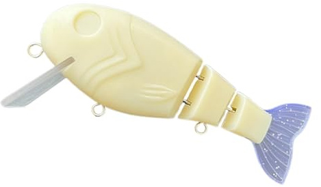 Simagningsbeten För Fiske 12,4 cm Konstgjord Flytande | Simmade Drag med Kropp Består av Tre Delar för Abborrfiske för Fiske i Dammar Bäckar Kuststränder och Kustnära Områden för