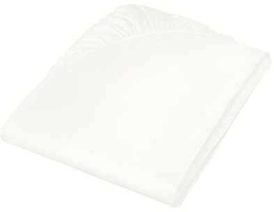 Fleuresse Colours Spannlaken, Uni-Mako-Satin, wollweiß, 160 x 200 cm