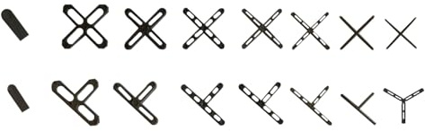 UTILFER Distanziatori Per Piastrelle A Croce Mm 2-3-4-5 1000 Pz, 5