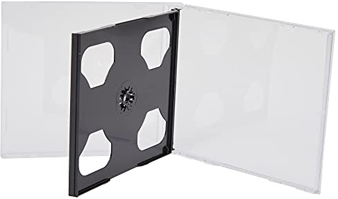 50 x Dragon Trading Double Disc Cases With Black Tray To Hold 2 CD DVD Blu Ray Discs. Double Black Jewel Cases.Professional Quality To Store All Formats Of Discs. Hold Two Discs