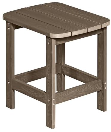 NEG Design Adirondack Tisch Marcy Beistelltisch täuschend echte Holzoptik, Indoor und Outdoor Möbel braungrau