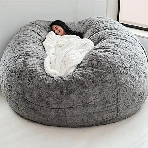 WangXLDD Bean Bag Chair Giant Foam Furniture Bean Bag Big Sofa mit weichem Mikrofaserbezug ohne Füllung (A,5FT 150X75cm)