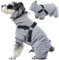 Hundejacke mit Geschirr, Hundepullover Fleece Hunde Jacke Winter Schneeanzug Hund Winter Outdoor Hundemantel mit Klettverschluss Hunde Schneeanzug(Grau, XL)