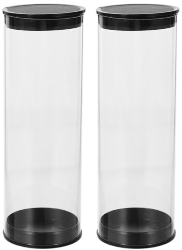 CLISPEED Golf Ball Storage Tube 2 Pack Clear Pvc Golf Ball Carrier Case Compact Organizer for Home and Shop Display