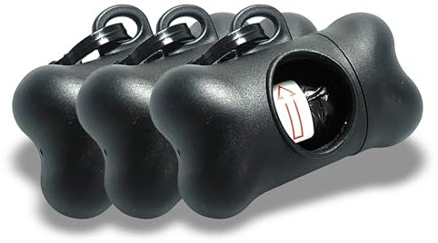 AllesKlaro® - Tragbarer Hundekotbeutelspender - inkl. 1 Rolle auslaufsicherer Kotbeutel - zur Befestigung an Hundeleine