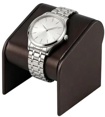 PH PandaHall Black Leather Watch Display Stands Single Watch Holder Display, 2.1x3x2.4 inch Bracelet Display Rack Watches Organizer for Jewellery Stores Exhibits Home Decor