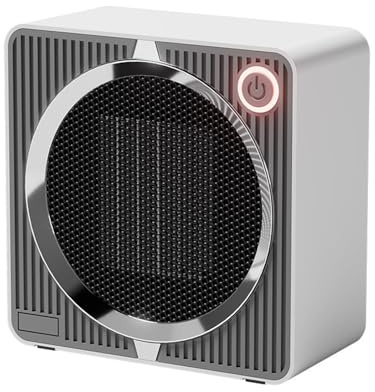 Chauffage électrique infrarouge portable 500 W PTC for la ventilation de maison, des pièces, camping-cars et véhicules loisirs,Énergétique(Silver)