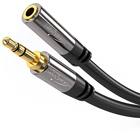 KabelDirekt 10m Klinken - Verlängerungskabel für AUX Eingänge 3.5mm Stecker auf 3.5mm Buchse - PRO Series