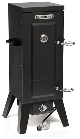 Cuisinart 36” Vertical Propane Smoker, 4 Removable Racks, Spacious BBQ Smoker with Wood and Water Trays, 15,000 BTU Heat for Smoked Meat, Brisket, Jerky, Fish, Perfect for Tailgates, Backyard, Camping