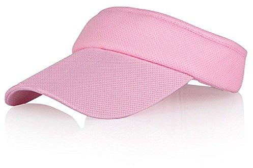 Veatree Rosa Visiera Parasole per Ragazza e Donne, Lungo Cappello Brim Spessa Fascia Regolabile per Ciclismo, Pesca Tennis Corsa e Altri Sport