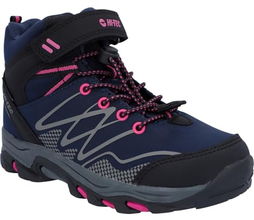 Hi-Tec Girl's Blackout Mid Wp JRG promenadsko, Marinblå magenta, 35 EU