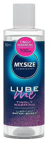 MY.SIZE Lube Me Premium Lubricant Tingly Warming 100 ml I Lubricant Warming, Tingling & odourless I Water Based lubricants I Lubricant Gel Suitable for Toys & Latex Condoms I Water Based Lubrication