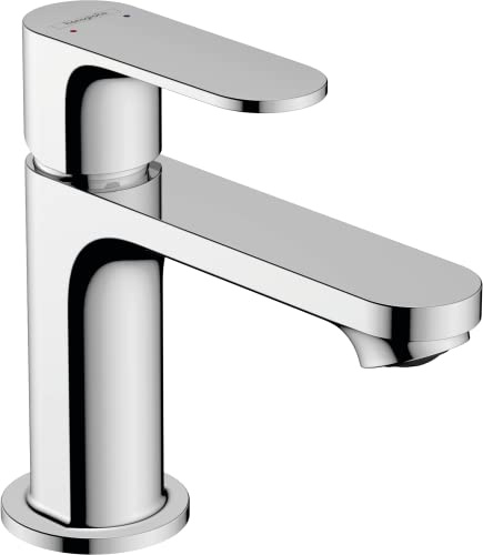 hansgrohe Rebris S Mezlador monomando de lavabo 80 con vaciador automático, cromo, 72510000
