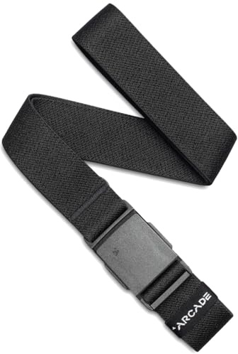 Arcade Belts Explore Adventure Belt, Stretch Webbing, Travel-Friendly, One Size Fits Most, Essential - Black