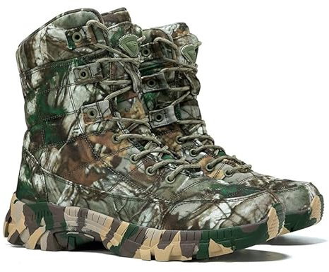 TPTOP Stivali Militari Mimetici Uomo Scarpe da Trekking Traspirante Stivali Combat Forze Speciali Scarponi Tactics Combattimento Tattici Stivali Caccia Trekking Desert All'aperto,B-43EU