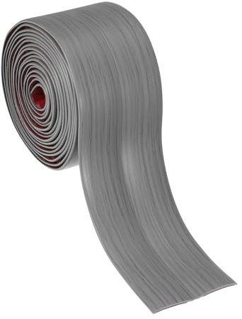 PATIKIL Protection d'angle murale 6cm x 3 m pour plafond Grain de bois gris | Autocollante flexible, plan de travail