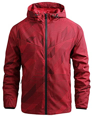 Chubasquero impermeable para hombre, con protección solar, chaqueta cortavientos para bicicleta con capucha, chaqueta ligera y delgada para exteriores, chaqueta deportiva de verano, para camping