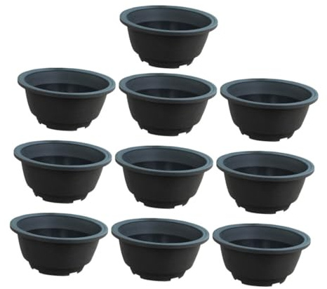 Homoyoyo de Plástico Abs Macetas Redondas Fáciles de Limpiar y Mantener 10 para Suculentas y Cactus Ideales para Interior y Jardín