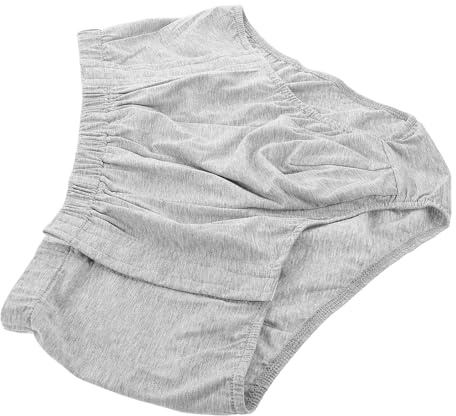 LRXIYODE Mutande per Incontinenza Uomo in Cotone Design a Triangolo e Chiusura Nascosta, Slip Uomo Riabilitazione per Utenti Mobilità Ridotta e Prevenzione del Ristagno