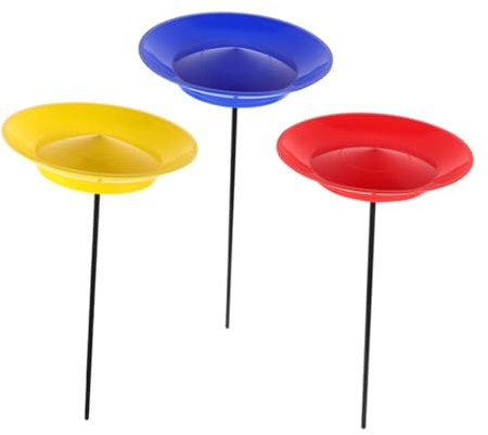 QUMIIRITY Ensemble de Jonglage 3 Pièces avec Assiettes Tournantes Rouge, Bleu et Jaune, Jeu D'adresse de Jonglage avec Tiges Supérieures, Kit D'entraînement Sensoriel pour Garçons et Filles