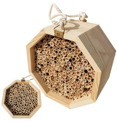 Hoteles para Abejas Polinizadoras Madera Natural Atrae Polinizadores Y