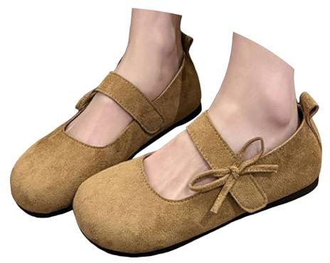 Vhersily 2026 Mary Jane Donna Comode Ballerine Sportive Sneakers Antiscivolo Punta Tonda Leggere Eleganti Morbide Riponibili Scarpe Pianta Larga Primavera Estive Ballet Flats Punta Rotonda Traspirante