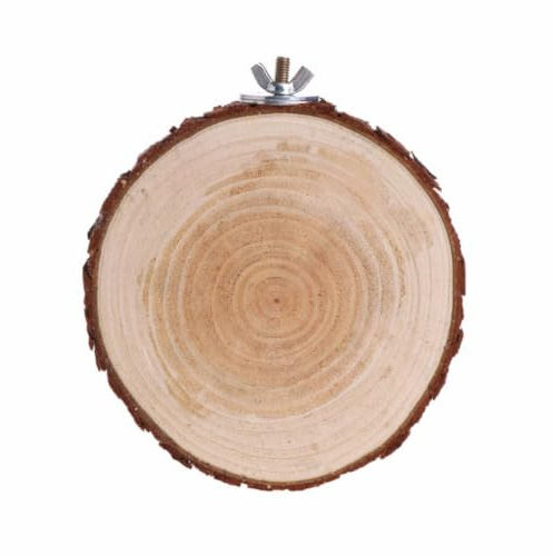 STOBAZA 8-10cm round Wooden Springboard Parrot Platform Perch Stand Rack, Natural Wood Material, Bird Cage Accessory for Parrots and Small Animals to Play