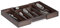 Relaxdays Besteckkasten Schublade, ausziehbar, variable Breite, 5 bis 7 Fächer, Bambus, HBT: 5x48x33,5cm, dunkelbraun