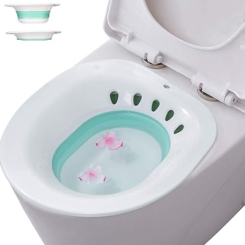 Bwelcam Vasca da bagno pieghevole Sitz per WC, bidet, lavabo da bagno portatile Sitz, adatto per WC universali e sedia da toilette
