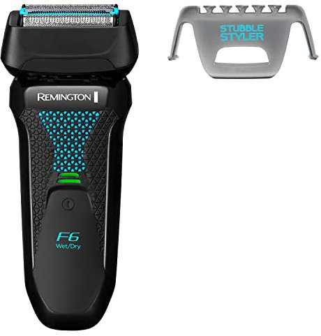 Remington F6 Aqua Men's Electric Shaver (Cordless, Wet & Dry, 100% Waterproof, Foil Shaver, Pop-up Detail Trimmer, USB Charging, 60-Minute Usage, 90-Minute Charge with 5-Min Quick Charge) F6000