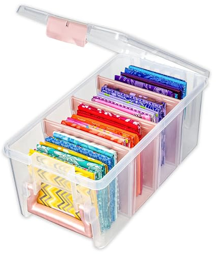 ArtBin Semi Satchel Portable Craft Organizer with 3 Dividers - Clear Plastic Storage Case for Art & Craft Supplies