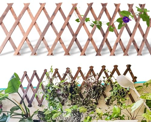 Wooden Lattice Panels 1Pack, 75x11.8 Expandable