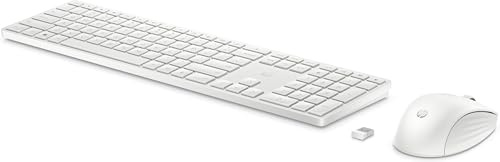 HP 655 - Tastatur-und-Maus-Set - kabellos - 2.4 GHz - QWERTZ - Deutsch - weiß