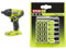 RYOBI - Visseuse à Chocs 18 V ONE+ (Batterie et Chargeur non Inclus) pour Visser, Dévisser,Boulonner & Coffret antichocs 31 accessoires de vissage : 30 embouts PH/PZ/SL/HEX/TX + 1 porte-embout