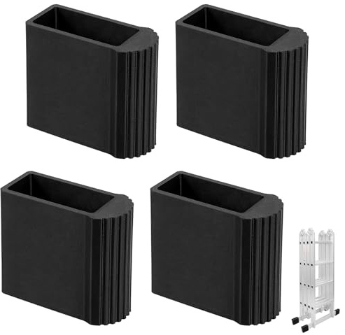 Lot de 4 pieds et échelle universels antidérapants 50 x 22 mm - En TPU résistant aux UV - Capuchons de protection pour pieds d'échelle