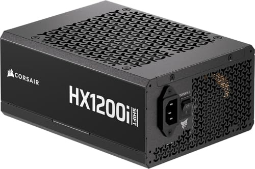 CORSAIR HX1200i SHIFT Fully Modular ATX Power Supply – Built-in iCUE LINK System Hub, Native 12V 2x6 Cable, ATX 3.1 and PCIe 5.1, Cybenetics Platinum – Black