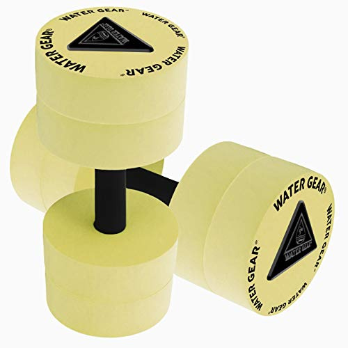 Water Gear Resistance Bells - Water Fitness and Pool Exercise - Intense Workout Without Added Stress - Easy on Joints (YELLOW, 60% Resistance)