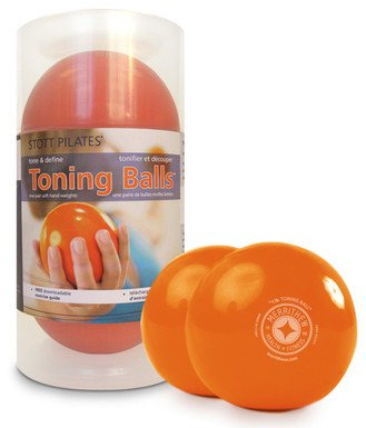 STOTT PILATES Toning Ball Two-Pack (1 -Pound, Orange)