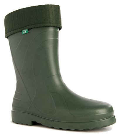 demar. Luna Bottes de pluie légères en caoutchouc EVA doublées, vert, 39/40 EU