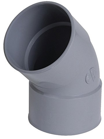Coude NICOLL femelle-femelle 45° - PVC gris - Ø 100 mm - CT44