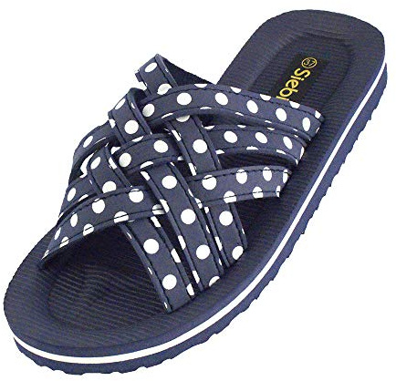 Ciabatte da bagno da donna - Beach multi – super comode – cade piccole! Assolutamente leggere e con soletta ergonomica, Blu (blue navy), 37 EU